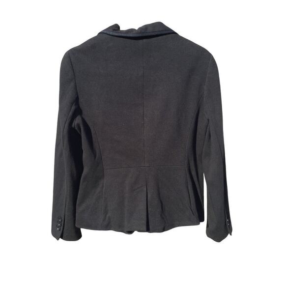 Talbots Womens Aberdeen Blazer Size 8P 8 Petites Black Classic Corporate Knit - Picture 4 of 9